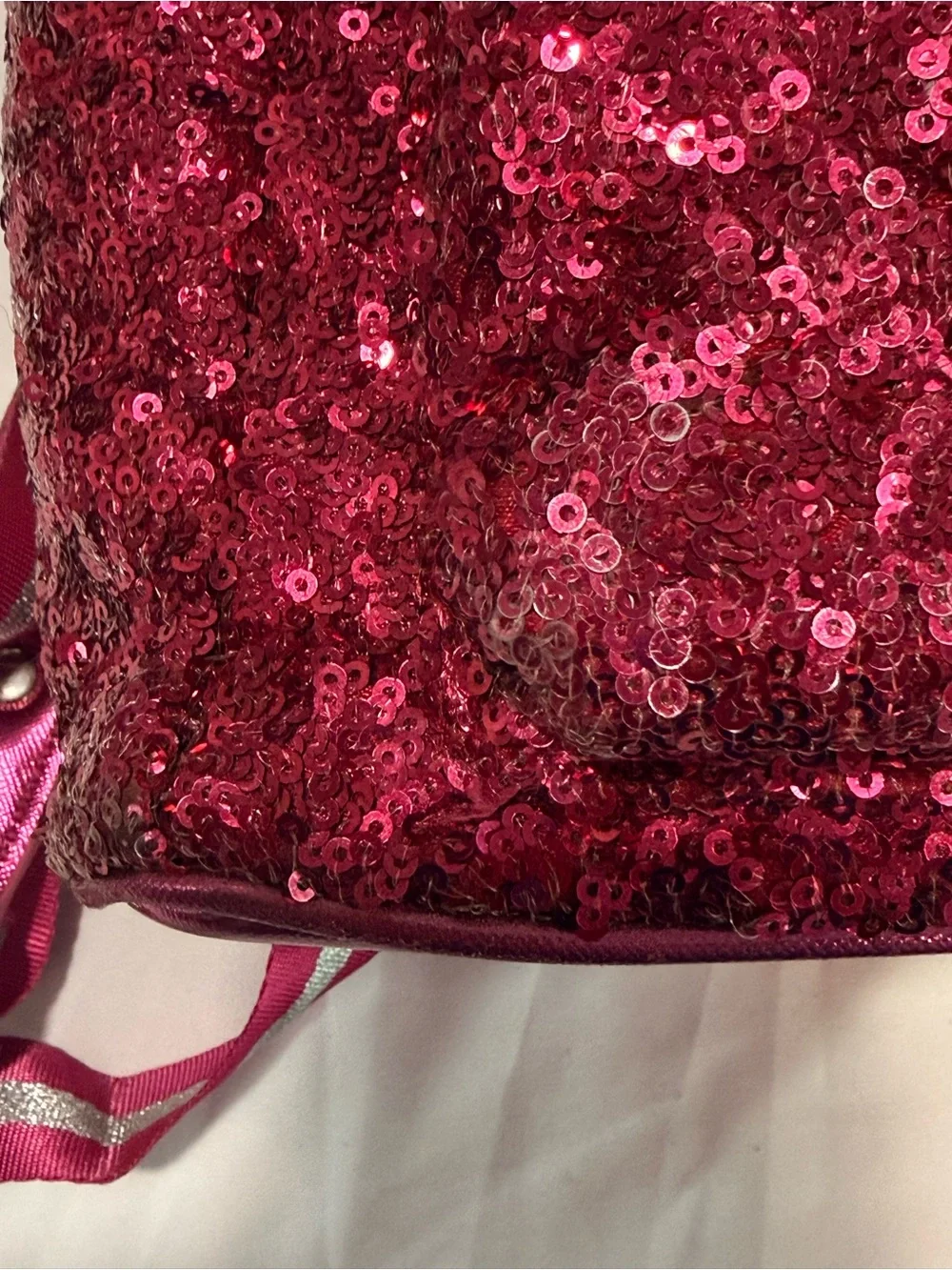 Loungefly Sequin Minnie Ear Mini Backpack with Metallic Bow